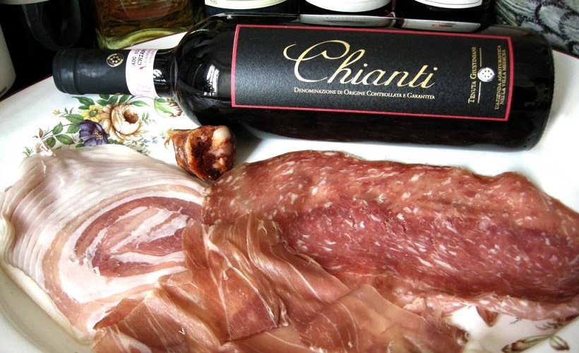 Chianti bottiglia e salumi | Enjoy Food & Wine